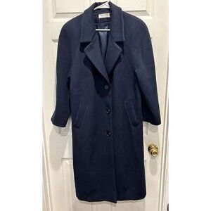 Vintage Forecaster of Boston Women‎ 100% Wool Coat Sz 9/10 Blue Union USA Made